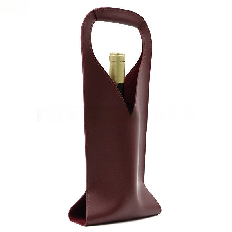 Wine Leather Case Single Red Wine Leather Handbag