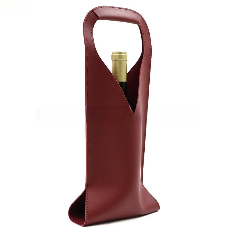 Wine Leather Case Single Red Wine Leather Handbag