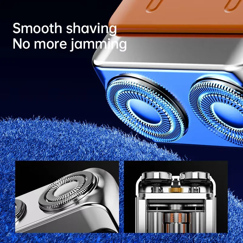 “R-21 Waterproof Electric Razor – Dual Head, Compact & Powerful”