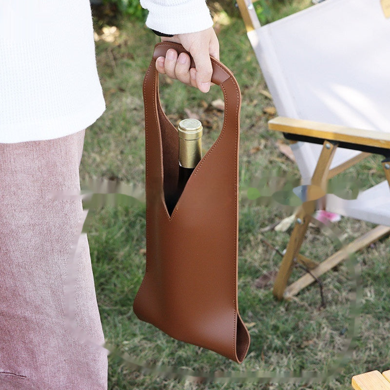 Wine Leather Case Single Red Wine Leather Handbag