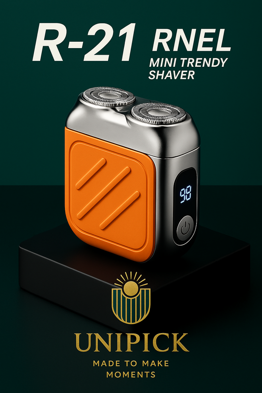 “R-21 Waterproof Electric Razor – Dual Head, Compact & Powerful”