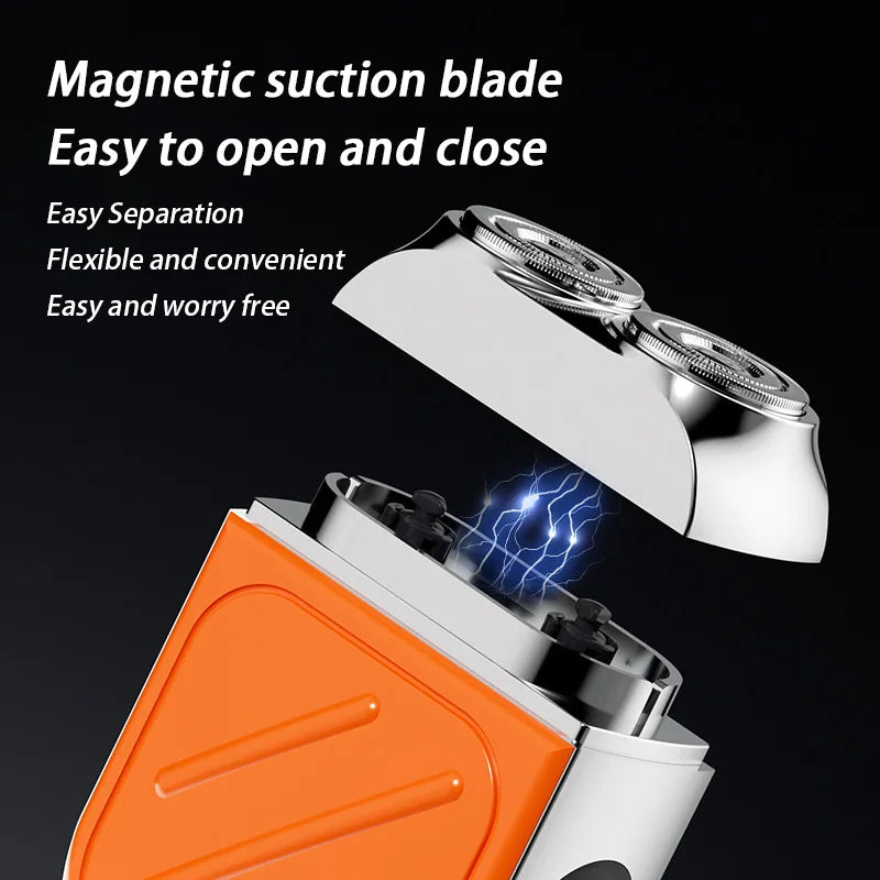 “R-21 Waterproof Electric Razor – Dual Head, Compact & Powerful”